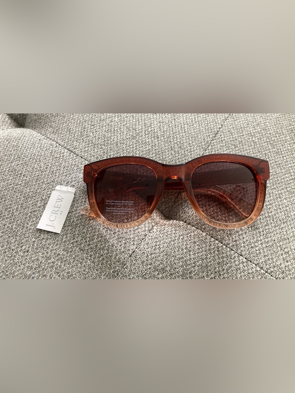 J. Crew Amber Tortoise Transparent Brown Sunglasses